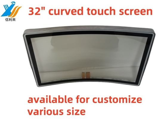 Προσαρμόστε 10 άγγιγμα Curved Touch Πίνακα οθόνης αδιάβροχο αδιάβροχο Anti-UV AR AF AG πένας άγγιγμα LCD οθόνη Οθόνη για εμπορική εμφάνιση Μηχανές ψυχαγωγίας παιχνίδια jukeboxes