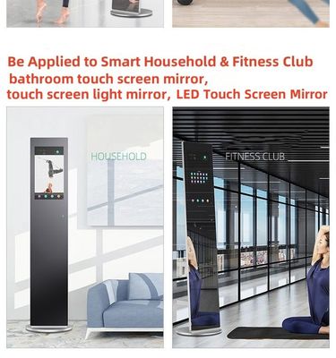 Προσαρμόσιμη οθόνη MultiTouch Smart Mirror με αδιάβροχο αδιάβροχο για γυμναστήριο Smart Home μπάνιο LCD LED Touch Screen καθρέφτης