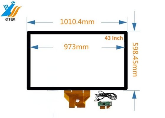 43 ιντσών 10 σημεία χωρητική οθόνη αφής οθόνη USB διεπαφή G + G δομή